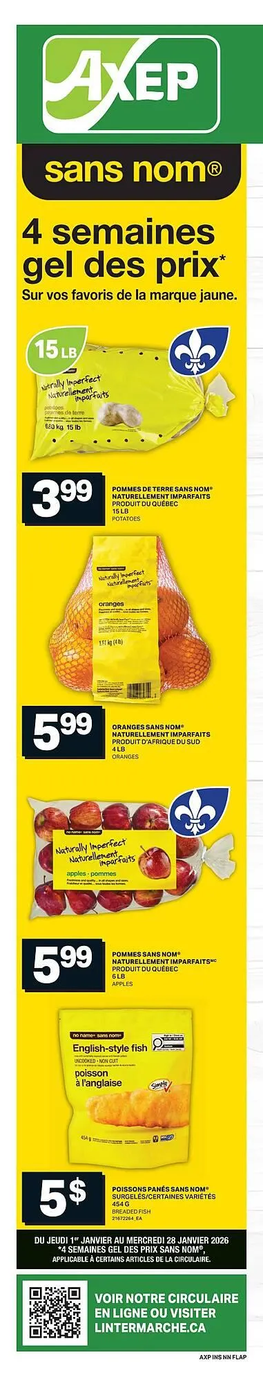 Axep flyer from January 1 to January 7 2026 - flyer page 1