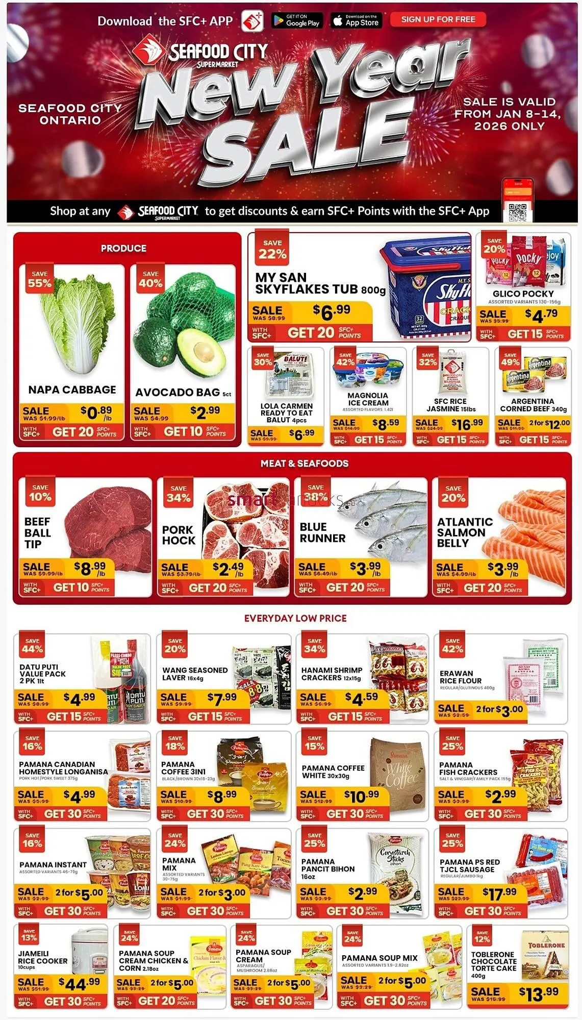 Seafood City Supermarket weekly ad from January 8 to January 14 2026 - flyer page 1