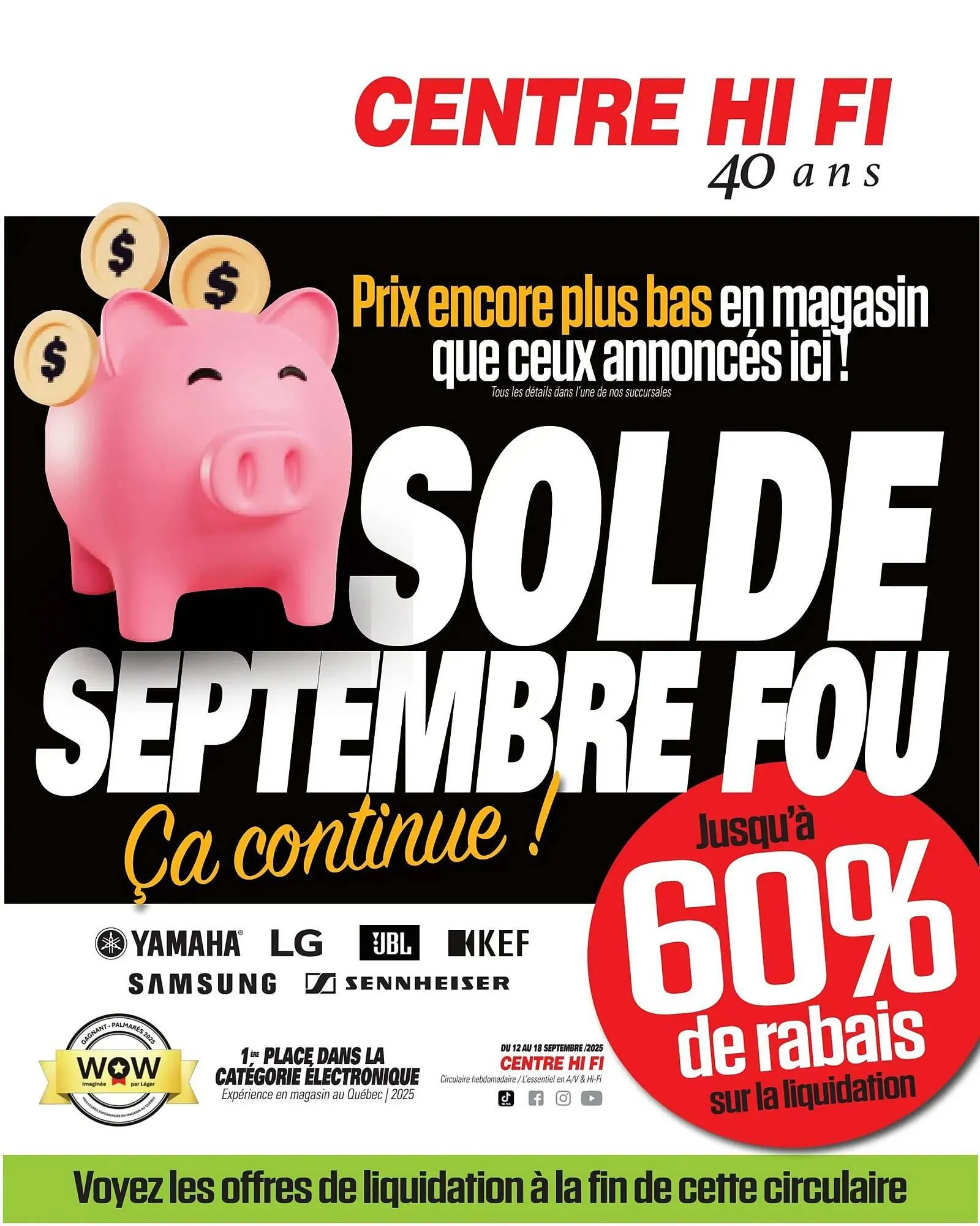 Centre Hi-Fi flyer from September 12 to September 18 2025 - flyer page 1