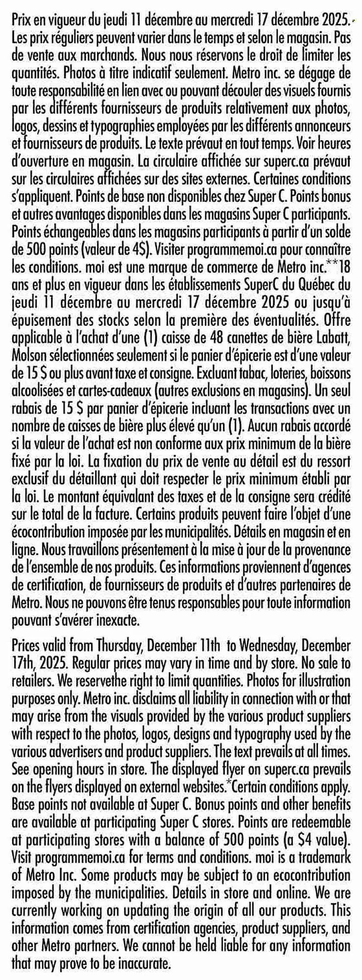 Super C flyer from December 11 to December 17 2025 - flyer page 17