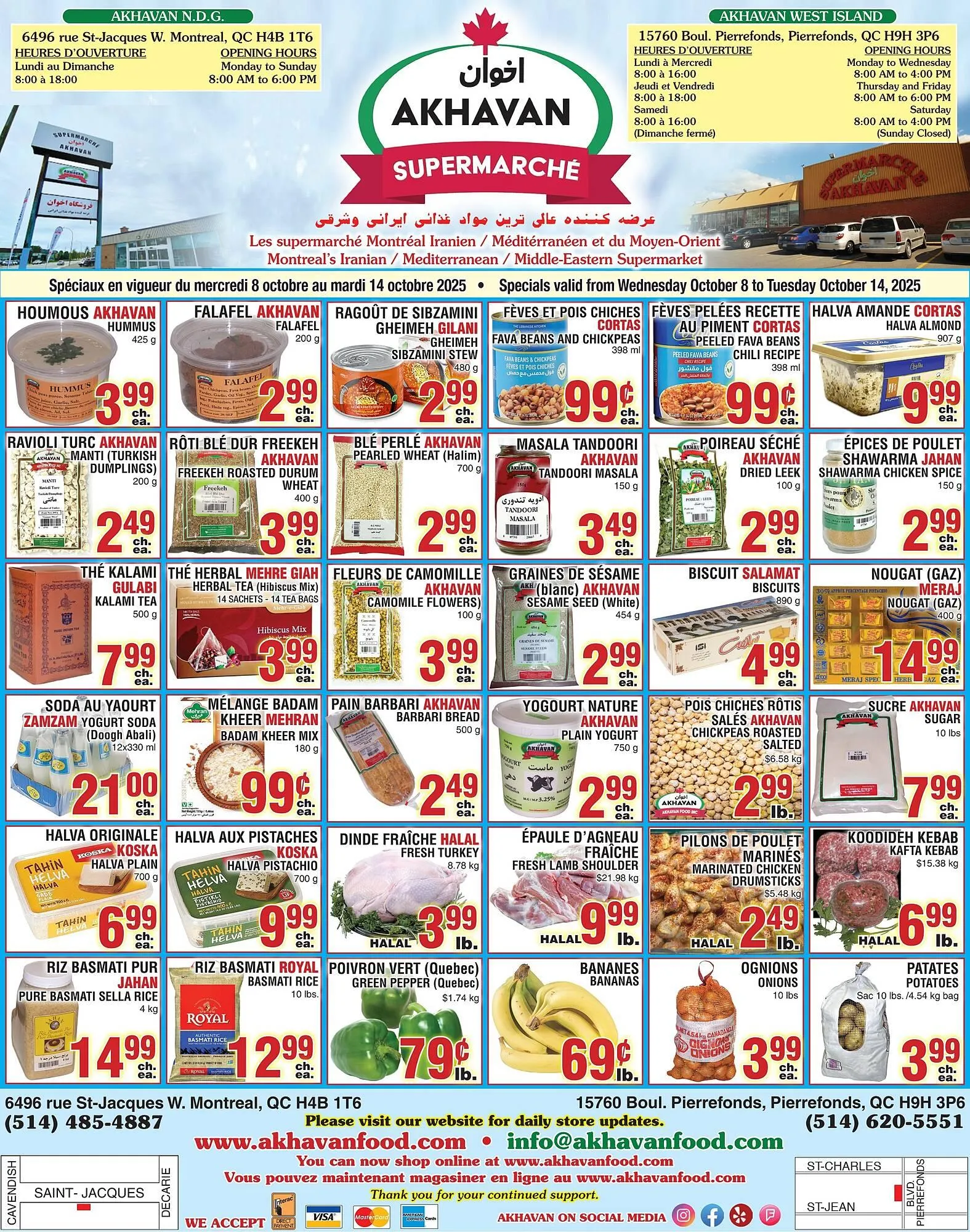 Akhavan flyer from October 8 to October 14 2025 - flyer page 1
