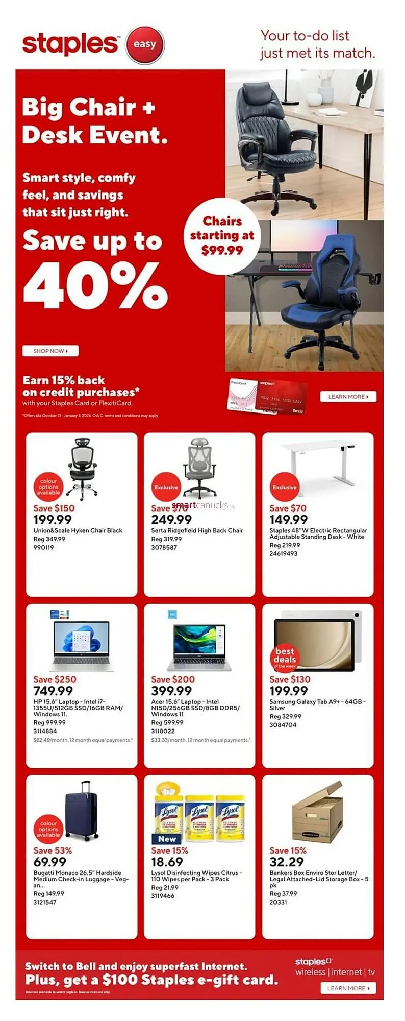 Staples flyer from October 31 to November 6 2025 - flyer page 1
