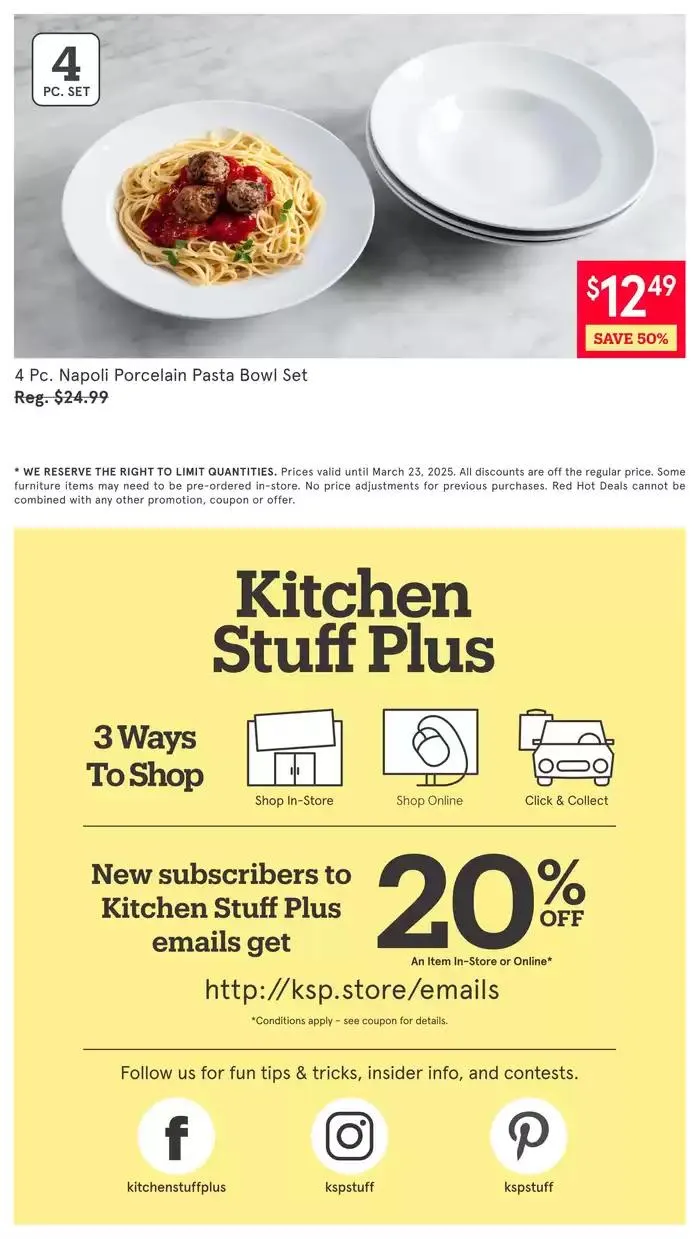 Kitchen Stuff Plus weeky flyer from March 17 to March 23 2025 - flyer page 7