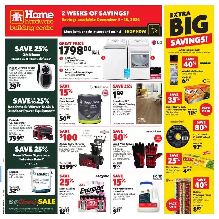 Current deals and offers from December 5 to December 18 2024 - flyer page 1