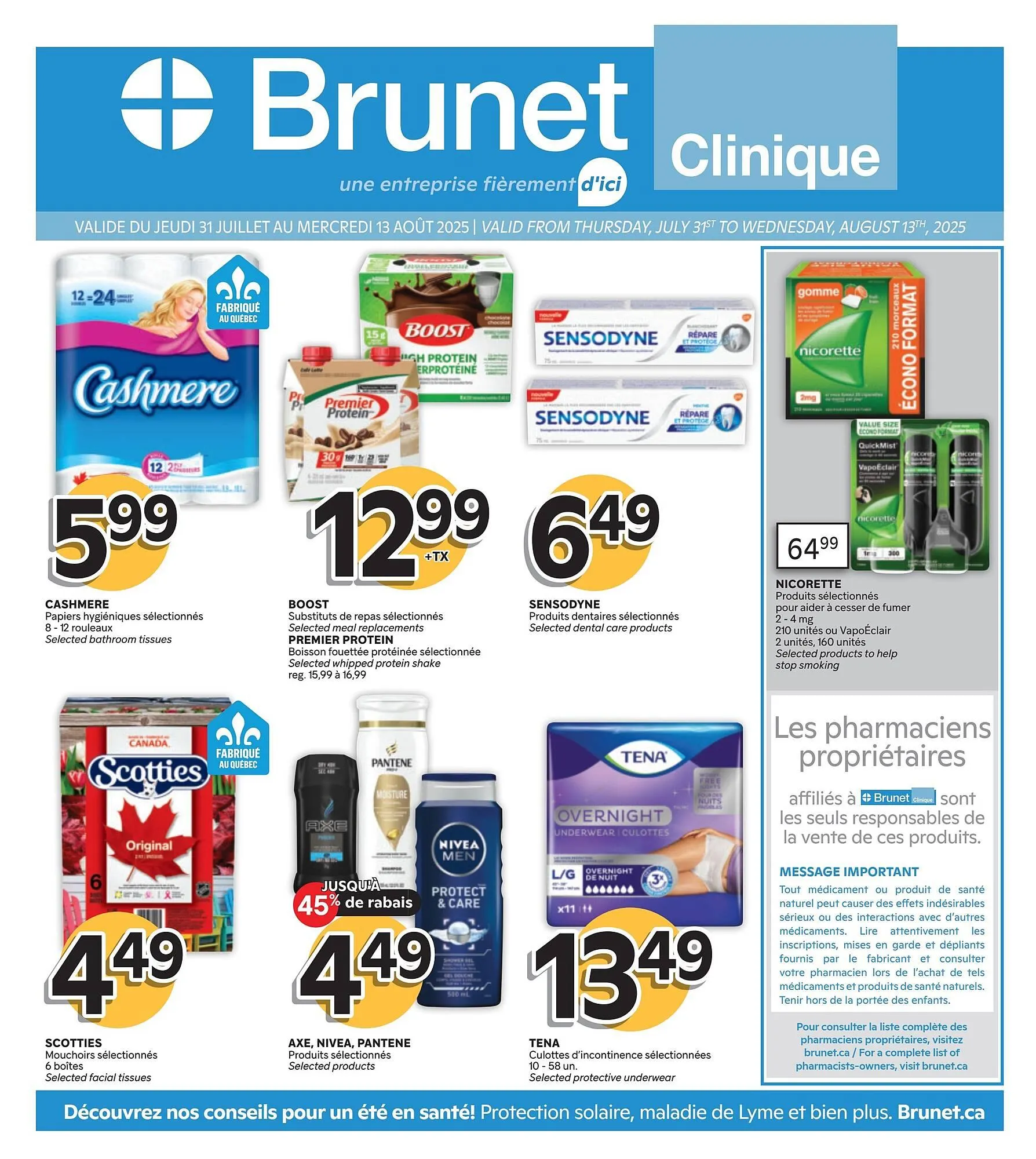 Brunet flyer from July 31 to August 6 2025 - flyer page 1