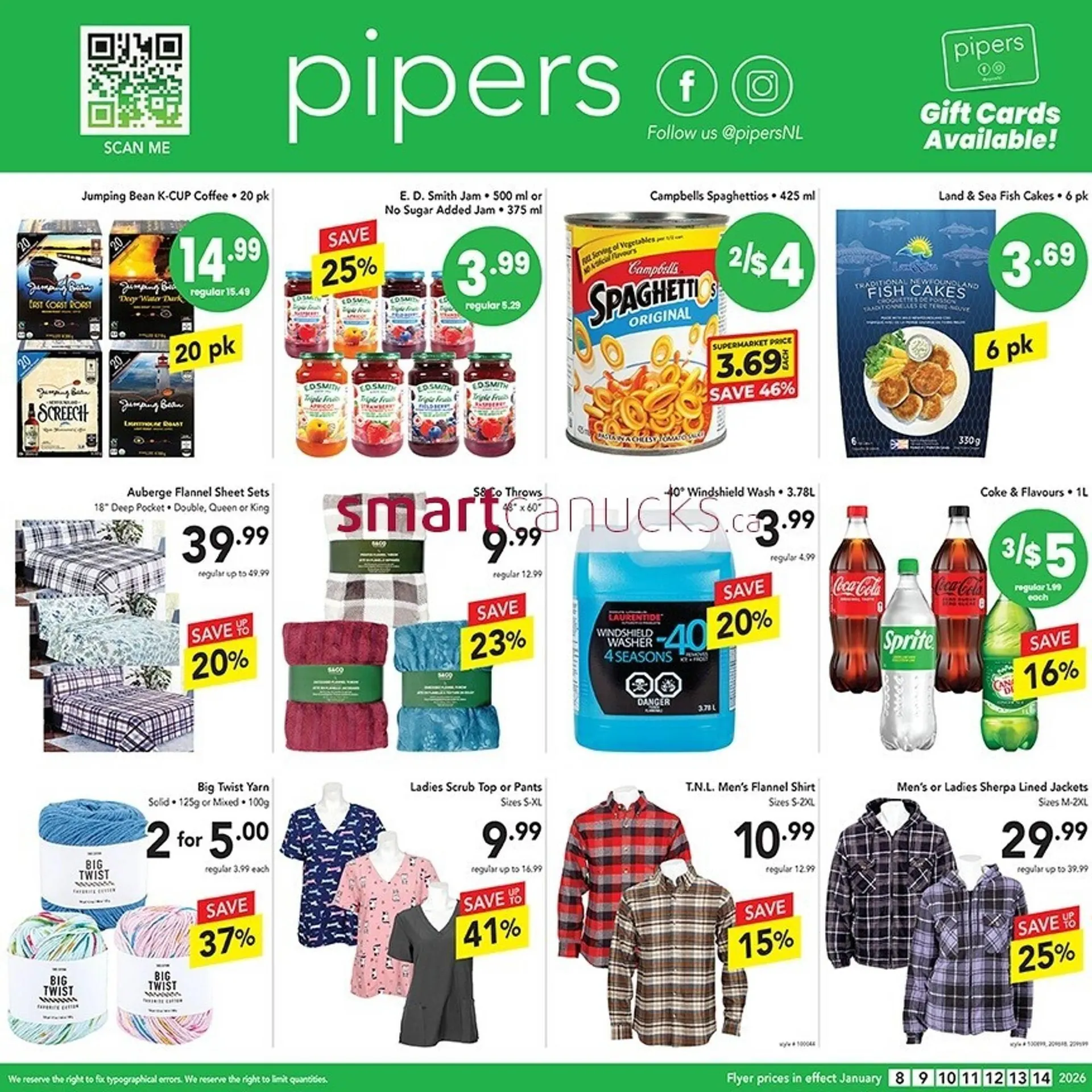 Pipers flyer from January 8 to January 14 2026 - flyer page 1