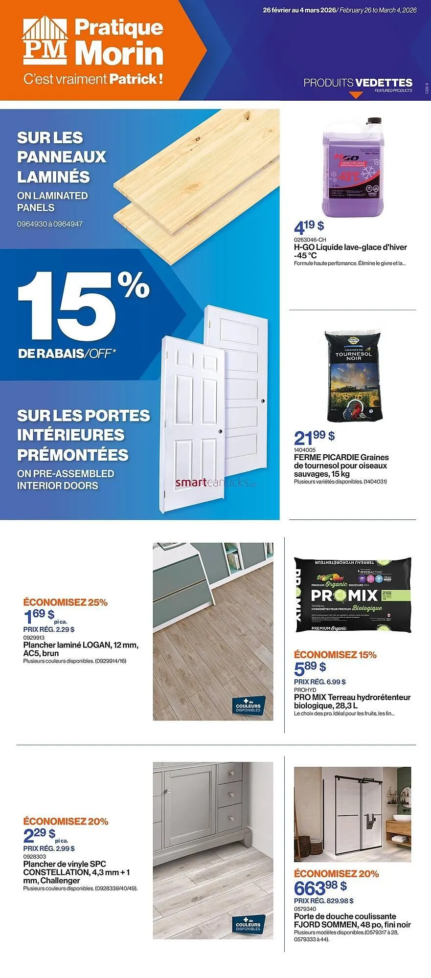 Patrick Morin flyer from February 26 to March 4 2026 - flyer page 1