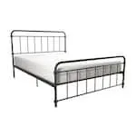 Wallace Queen Size Metal Bed With Underbed Storage in Black