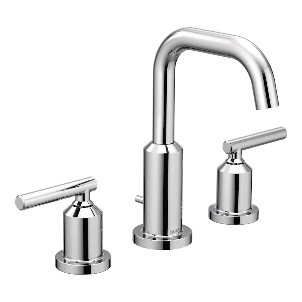 Gibson 8 in. Chrome Widespread 2-Handle High-Arc Bathroom Sink Faucet (Valve Not Included)