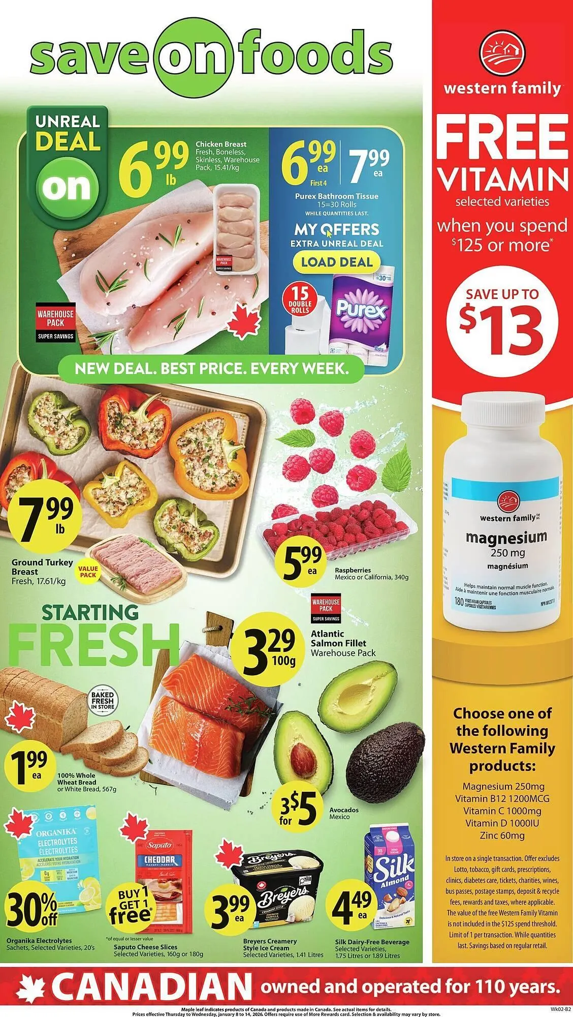 Save on Foods flyer from January 8 to January 15 2026 - flyer page 1