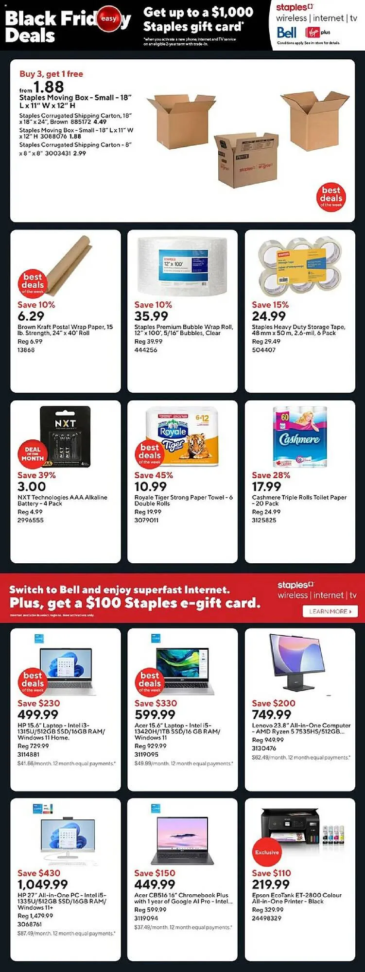 Staples flyer from October 31 to January 3 2026 - flyer page 3