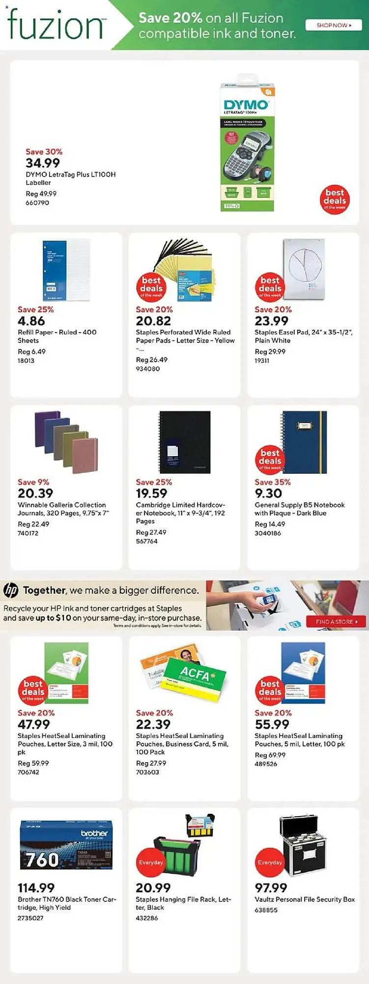 Staples flyer from April 9 to April 15 2025 - flyer page 10