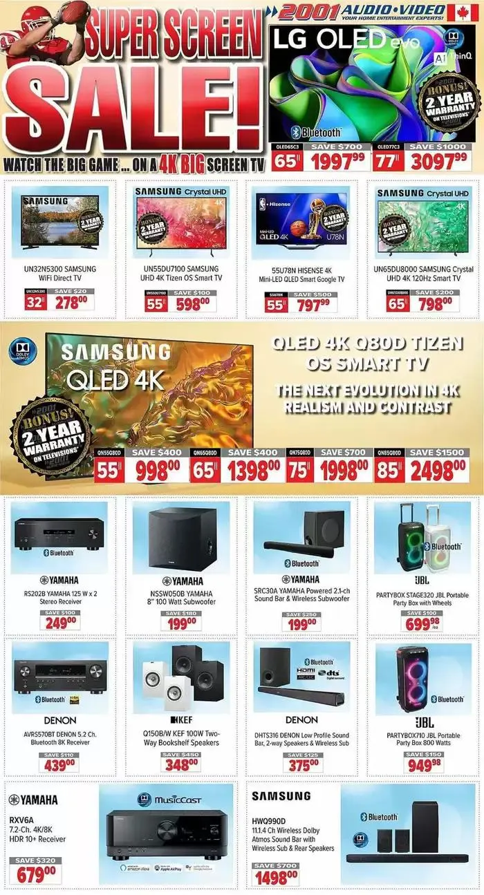 2001 Audio Video weekly flyer - 1