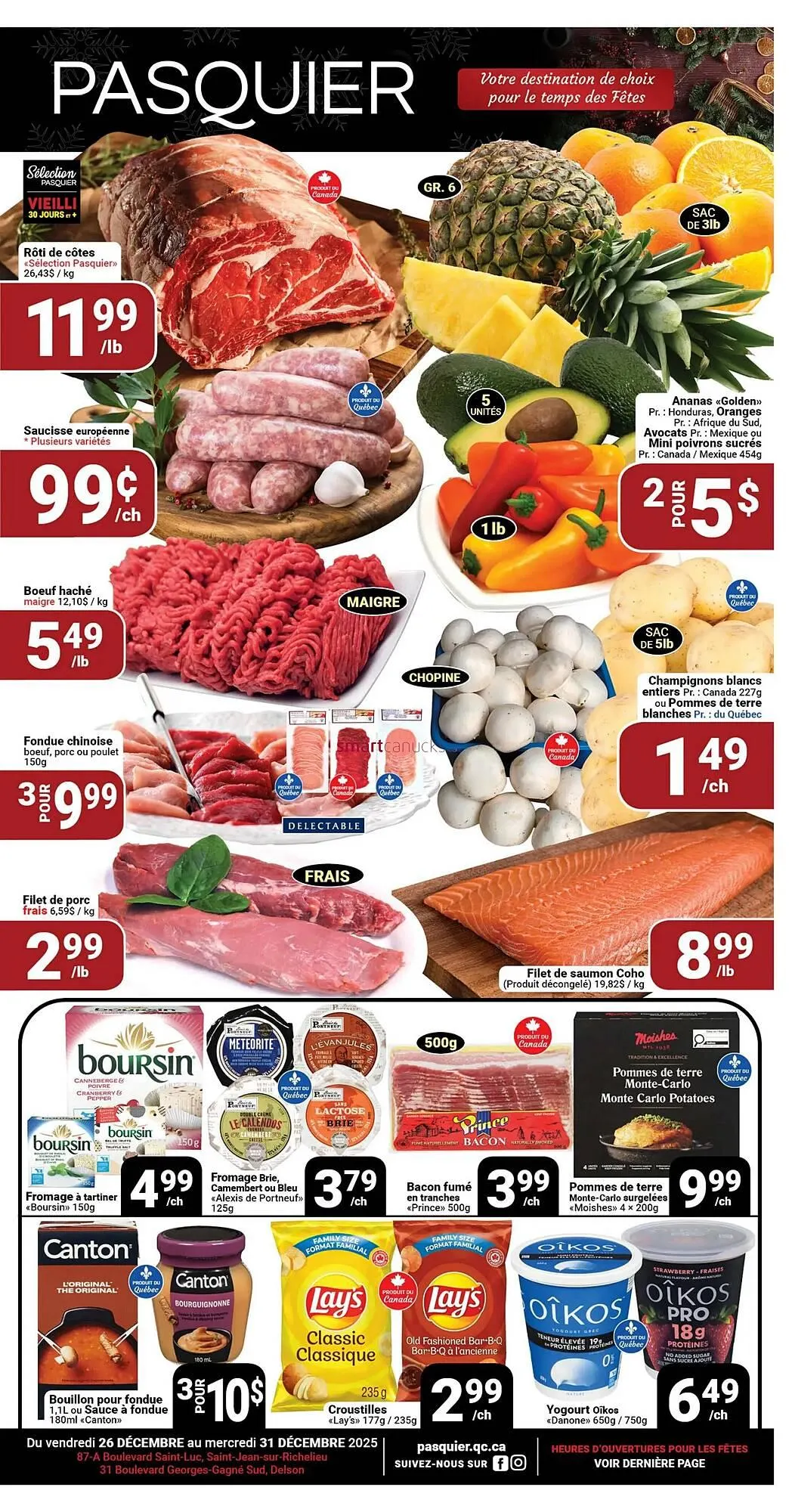 Pasquier flyer from December 25 to December 31 2025 - flyer page 1