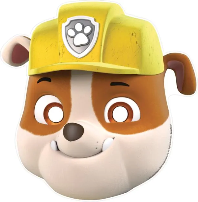 Nickelodeon PAW Patrol Chase/Rubble/Marshall Face Masks, Multi-Coloured, One Size, 8-pk, Wearable Costume Accessories for Birthdays/Halloween