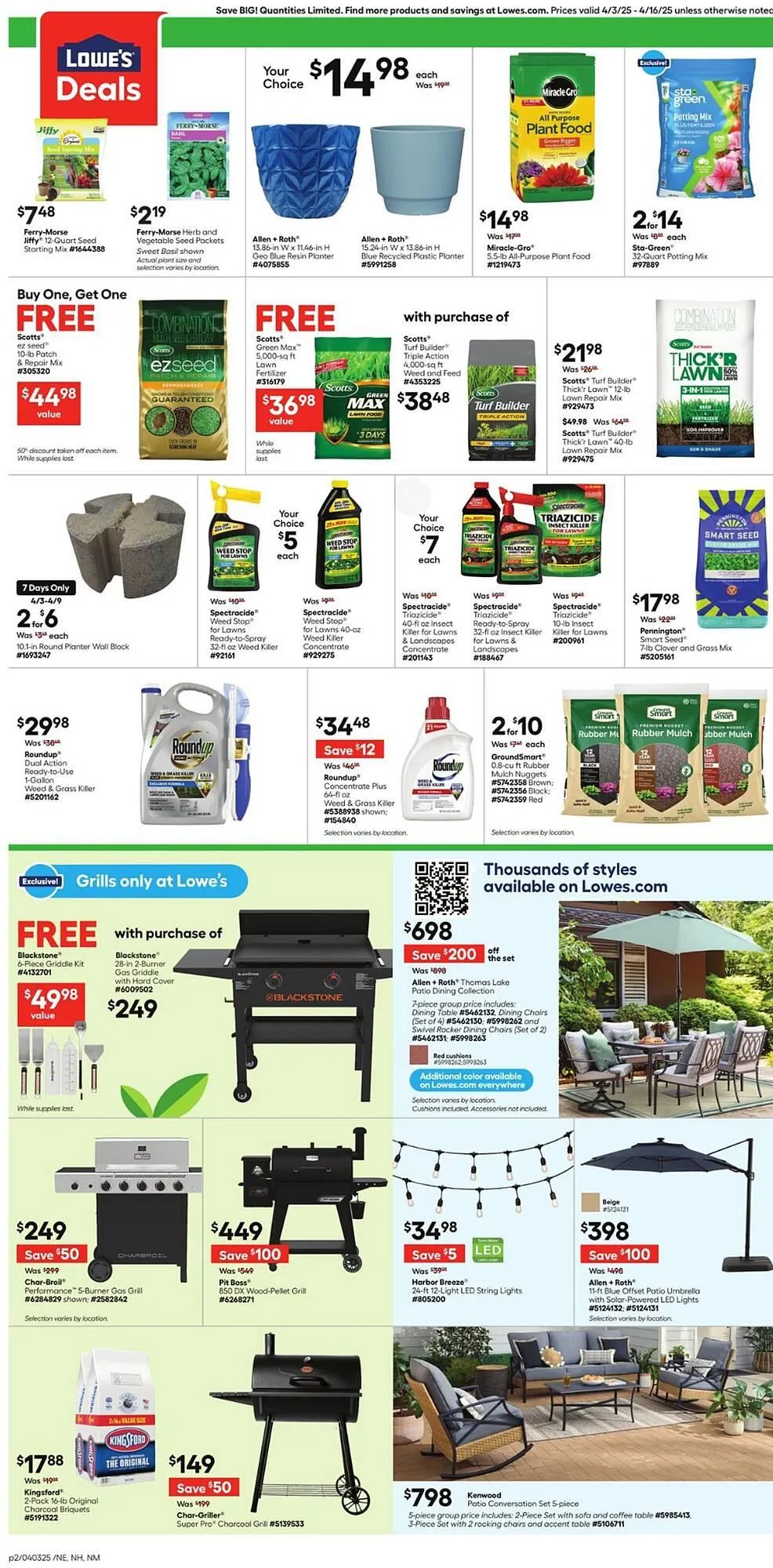 Lowe's flyer from April 3 to April 16 2025 - flyer page 2