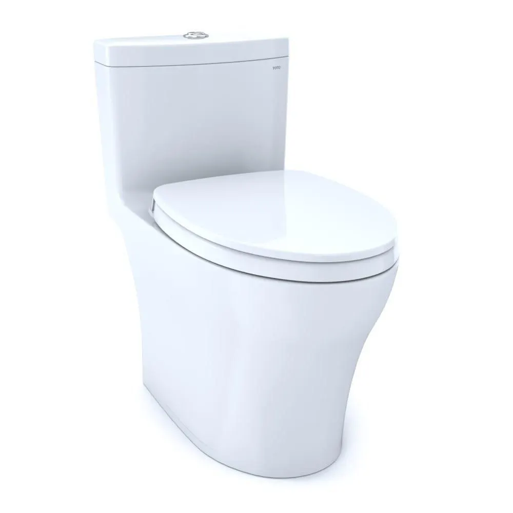 Aquia IV 1pc E DF 1.28 and 0.9 GPF U Height in WASHLET+ Ready Toilet with CEFIONTECT in Cotton White