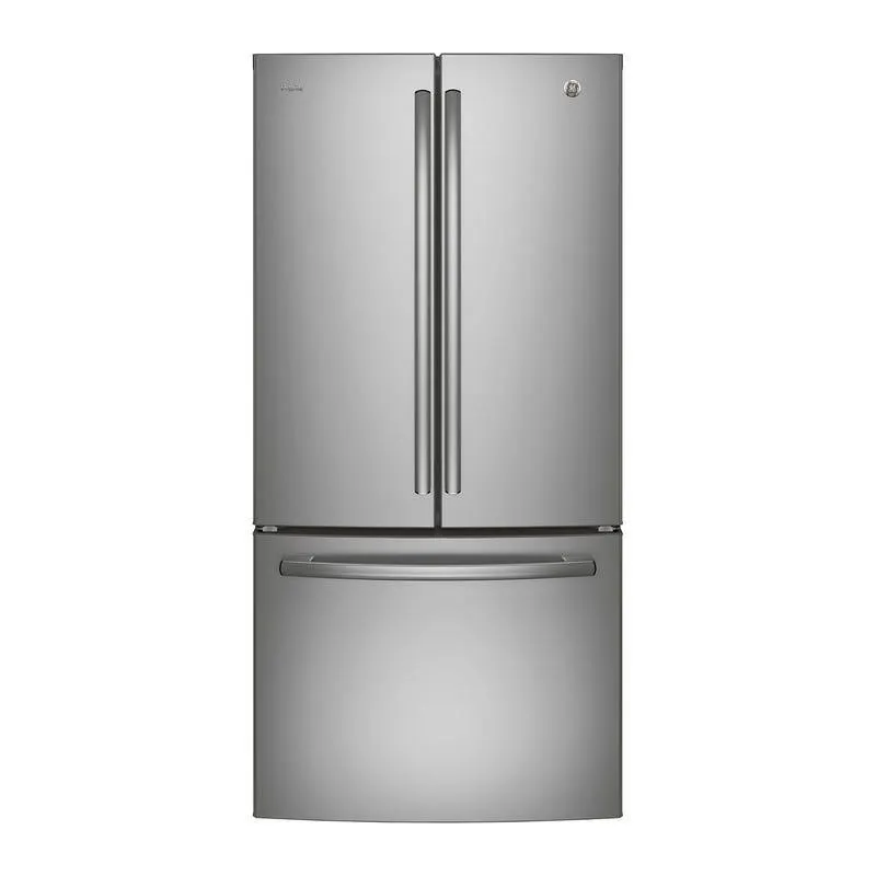 GE Profile Réfrigérateur 33 po 24,8 pi3 Acier inoxydable Congélateur en bas, Portes françaises - PNE25NYRKFS