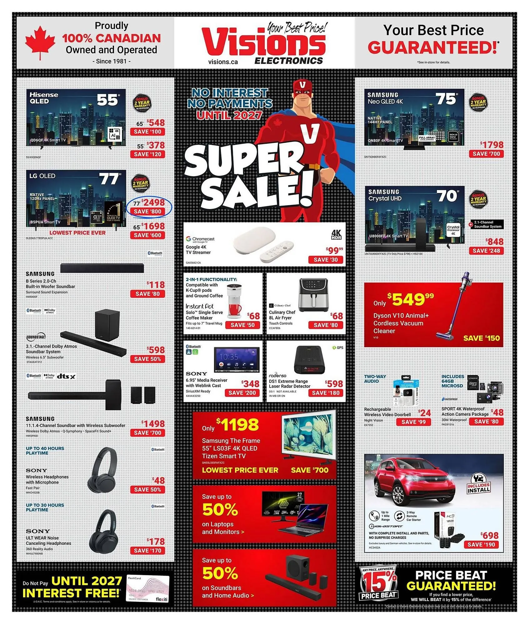 Visions Electronics flyer from October 3 to October 13 2025 - flyer page 1