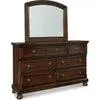 Porter Dresser and Mirror - Rustic Brown