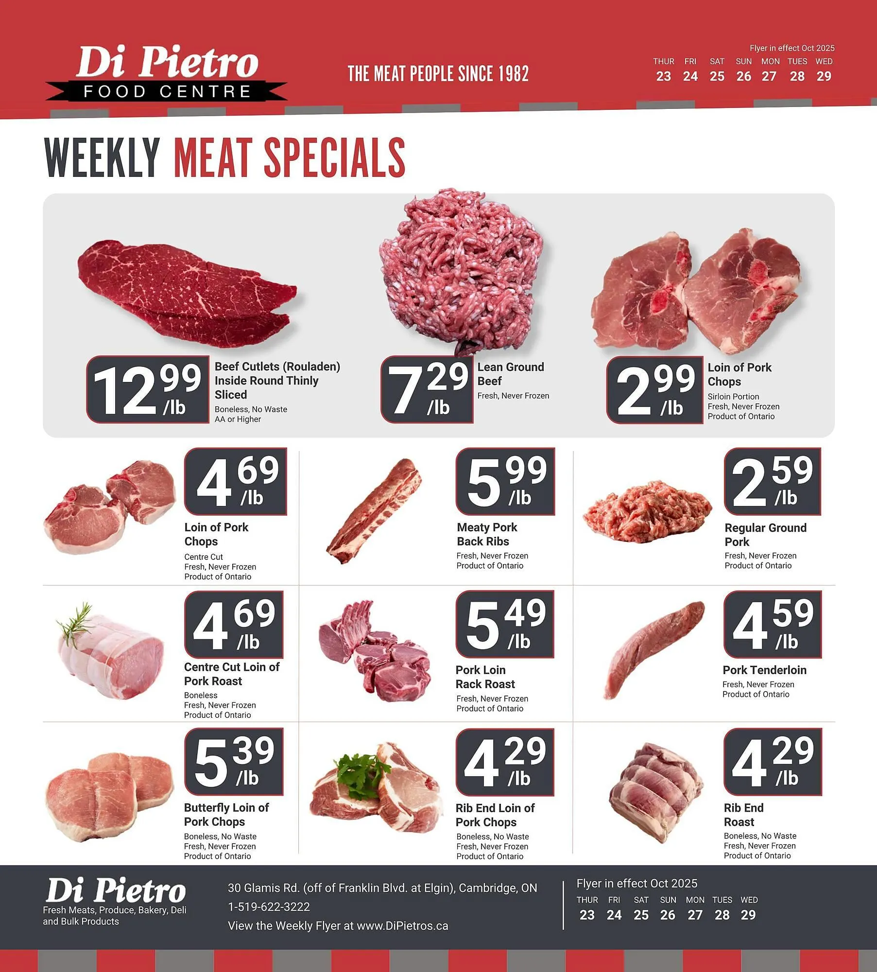 Di Pietro flyer from October 23 to November 5 2025 - flyer page 2