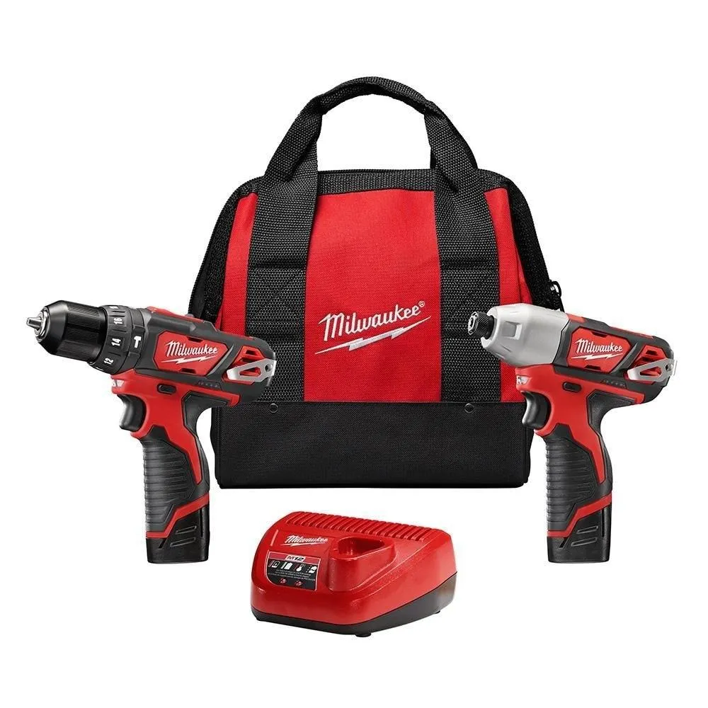 M12 12V Lithium-Ion Cordless Hammer Drill/Impact Driver Combo Kit (2-Tool) W/ (2) 1.5Ah Batteries