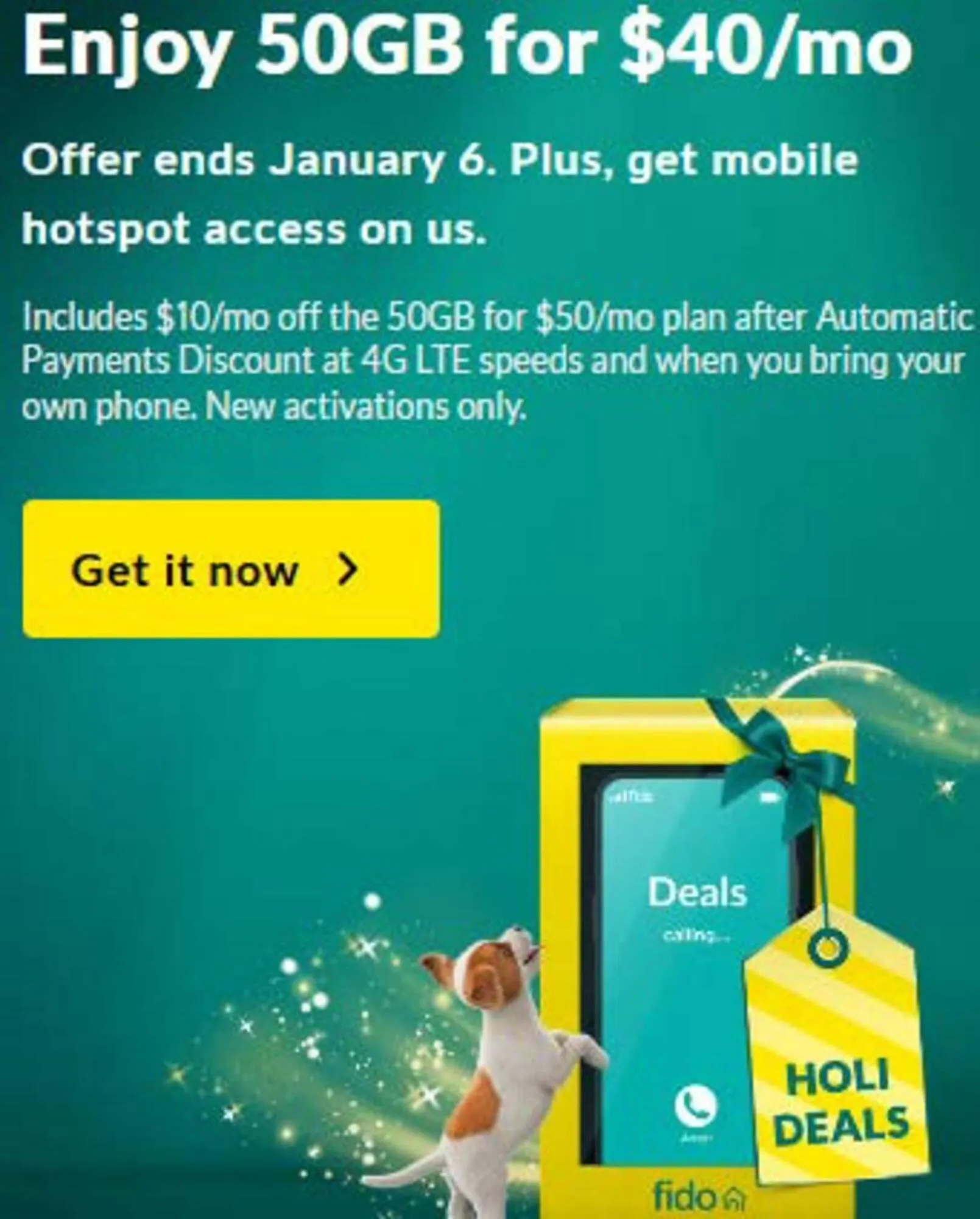 Fido flyer from December 23 to January 5 2026 - flyer page 2