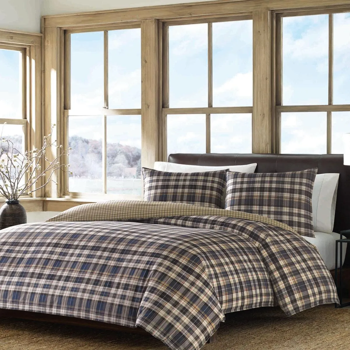 Eddie Bauer Port Gamble Indigo Cotton Comforter Set