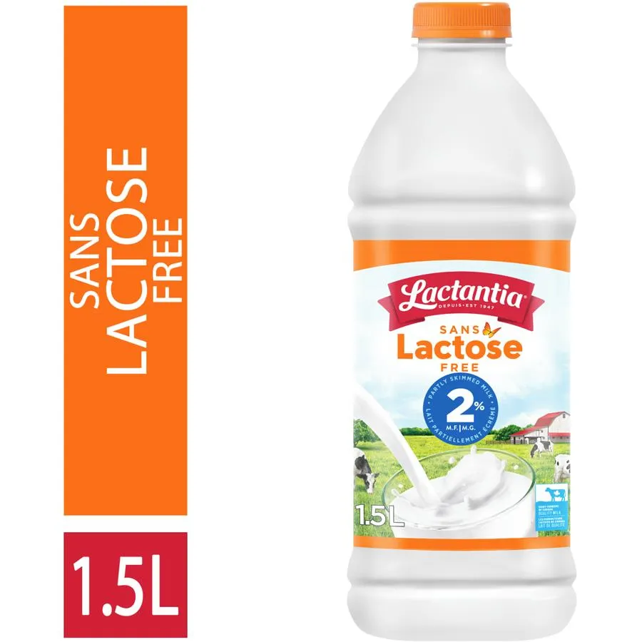 Lait sans lactose 2 % partiellement écrémé