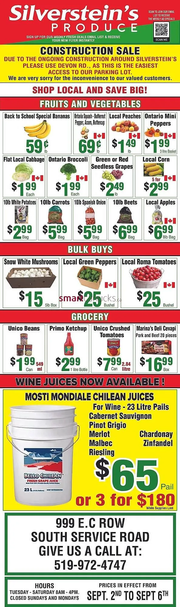 Silverstein's Produce flyer from September 5 to September 11 2025 - flyer page 1