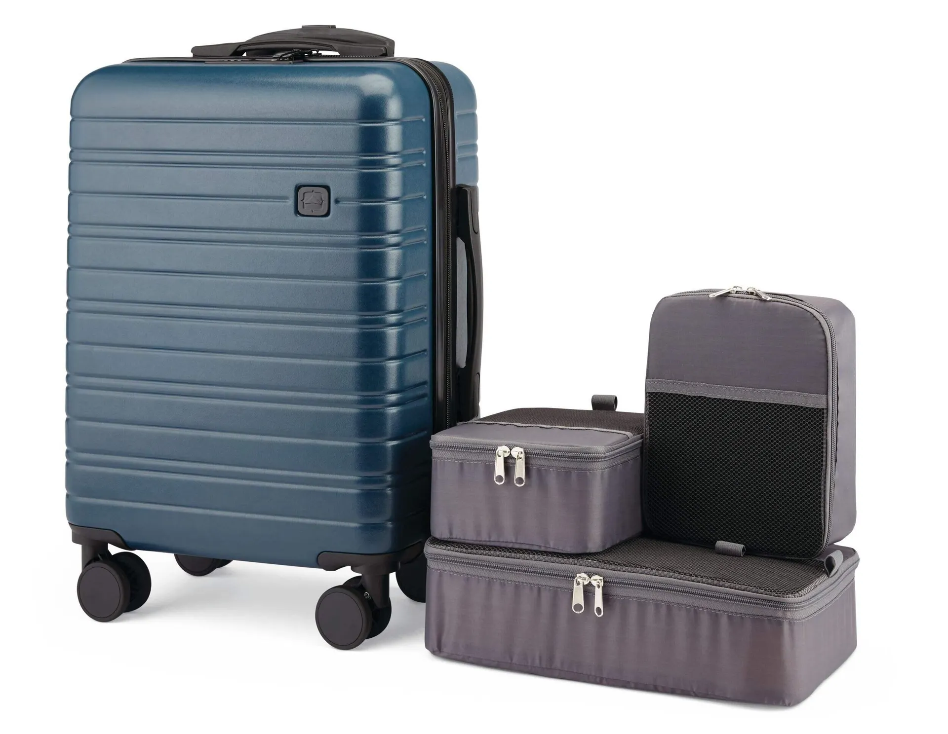 Outbound Hardside Carry-On Spinner Luggage Set with 3 Packing Cubes, 4-pc