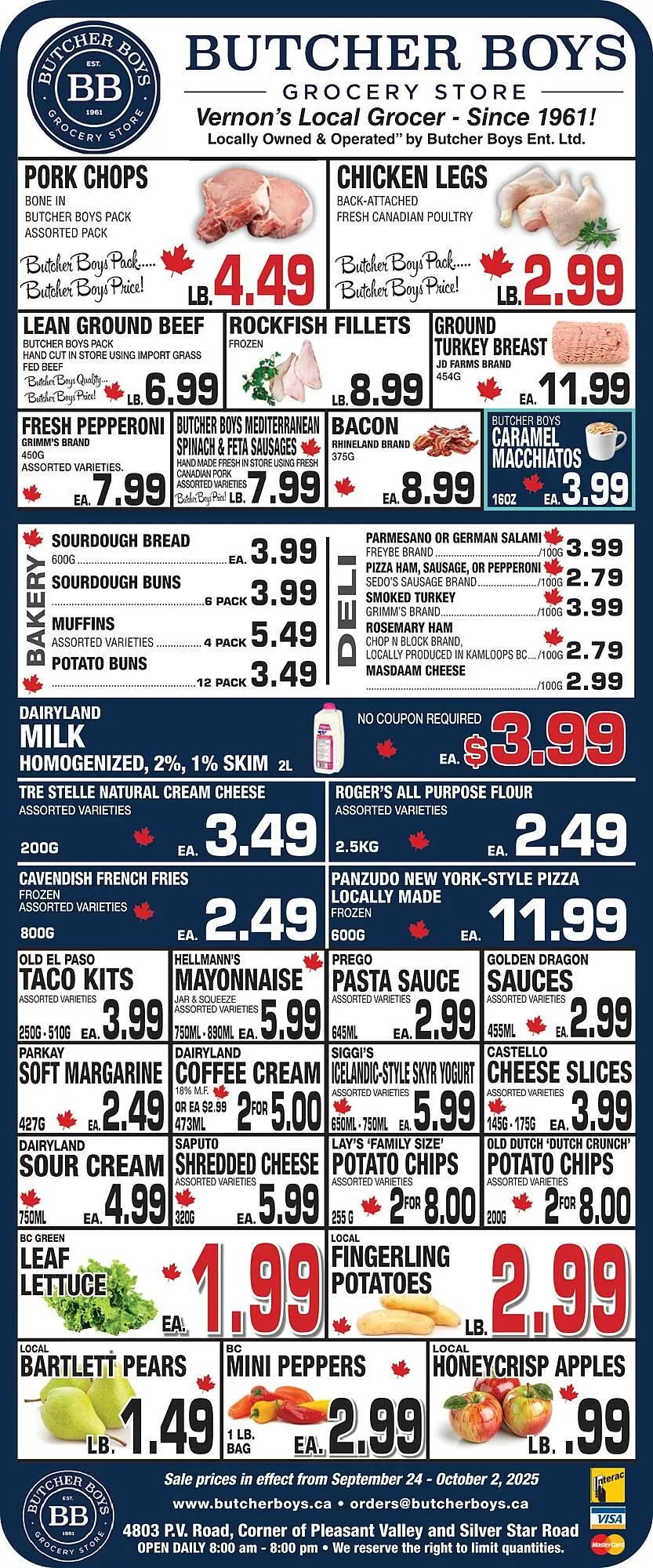 Butcher Boys flyer from September 24 to October 2 2025 - flyer page 1