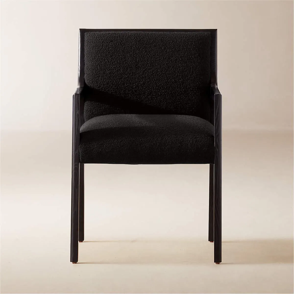 Segur Black Boucle Dining Armchair