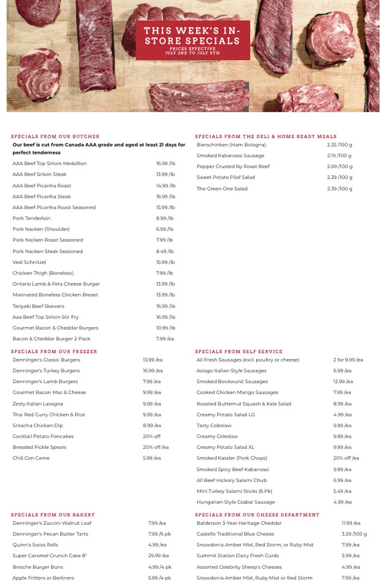 Denninger's flyer from July 2 to July 8 2025 - flyer page 1