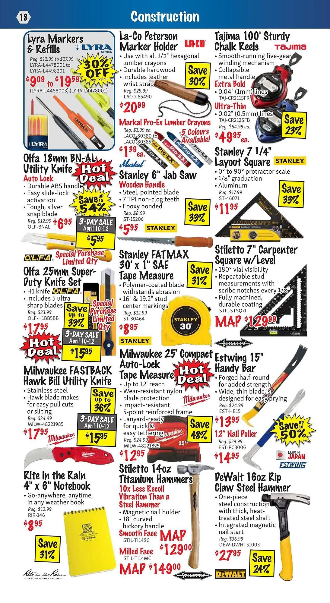 KMS Tools flyer from April 1 to April 30 2025 - flyer page 18