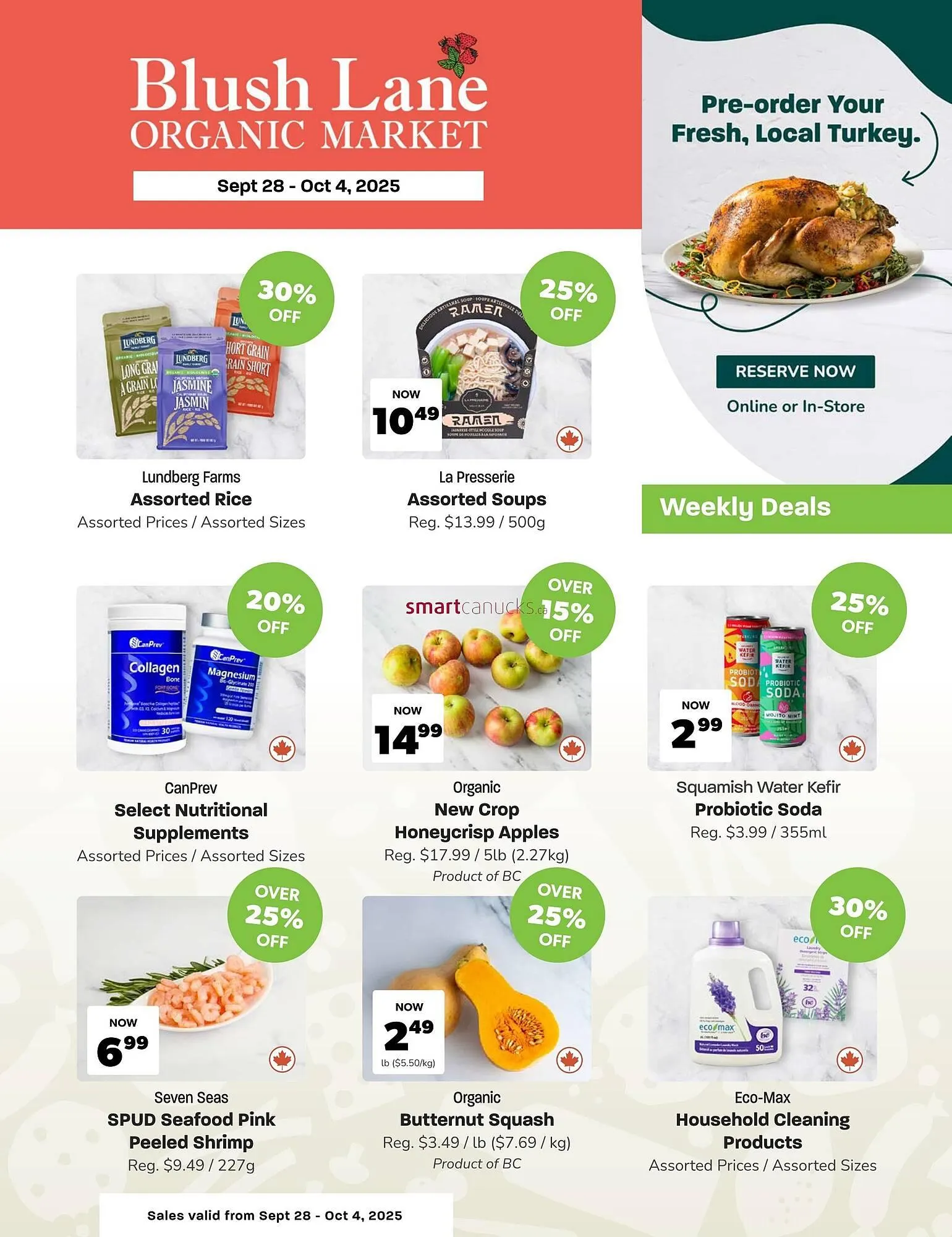 Blush Lane Organics flyer from September 29 to October 5 2025 - flyer page 1