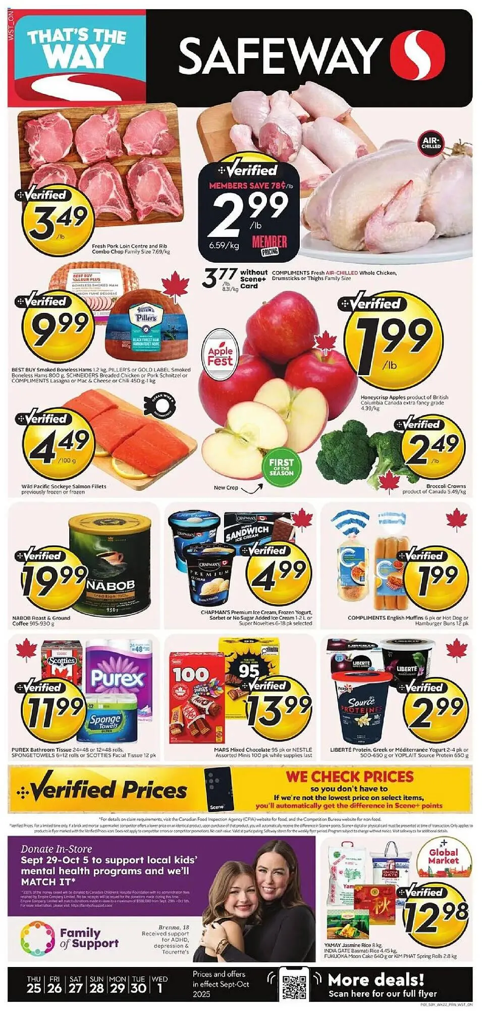 Safeway flyer from September 25 to October 1 2025 - flyer page 1