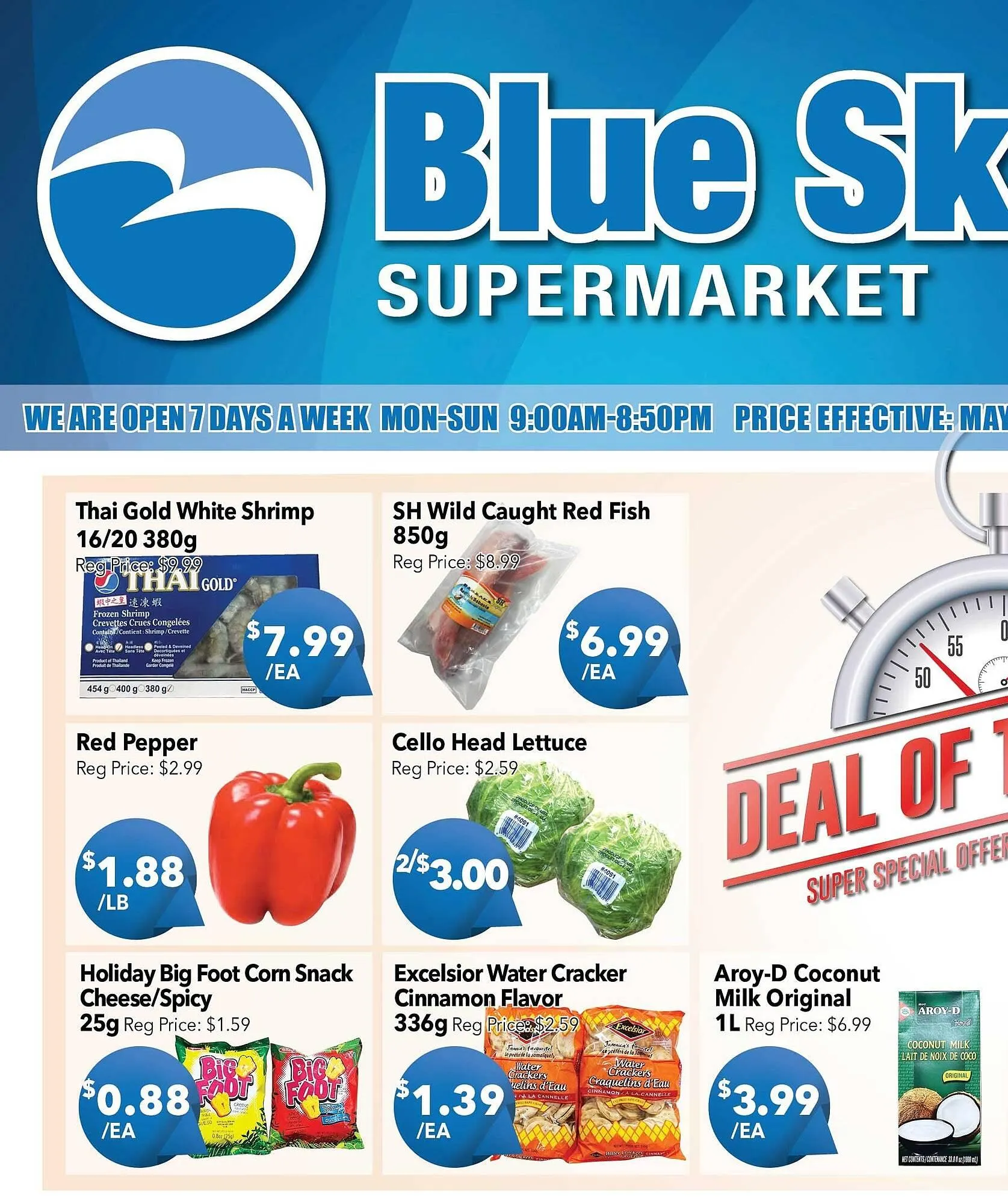 Blue Sky Supermarket flyer from May 9 to May 15 2025 - flyer page 1