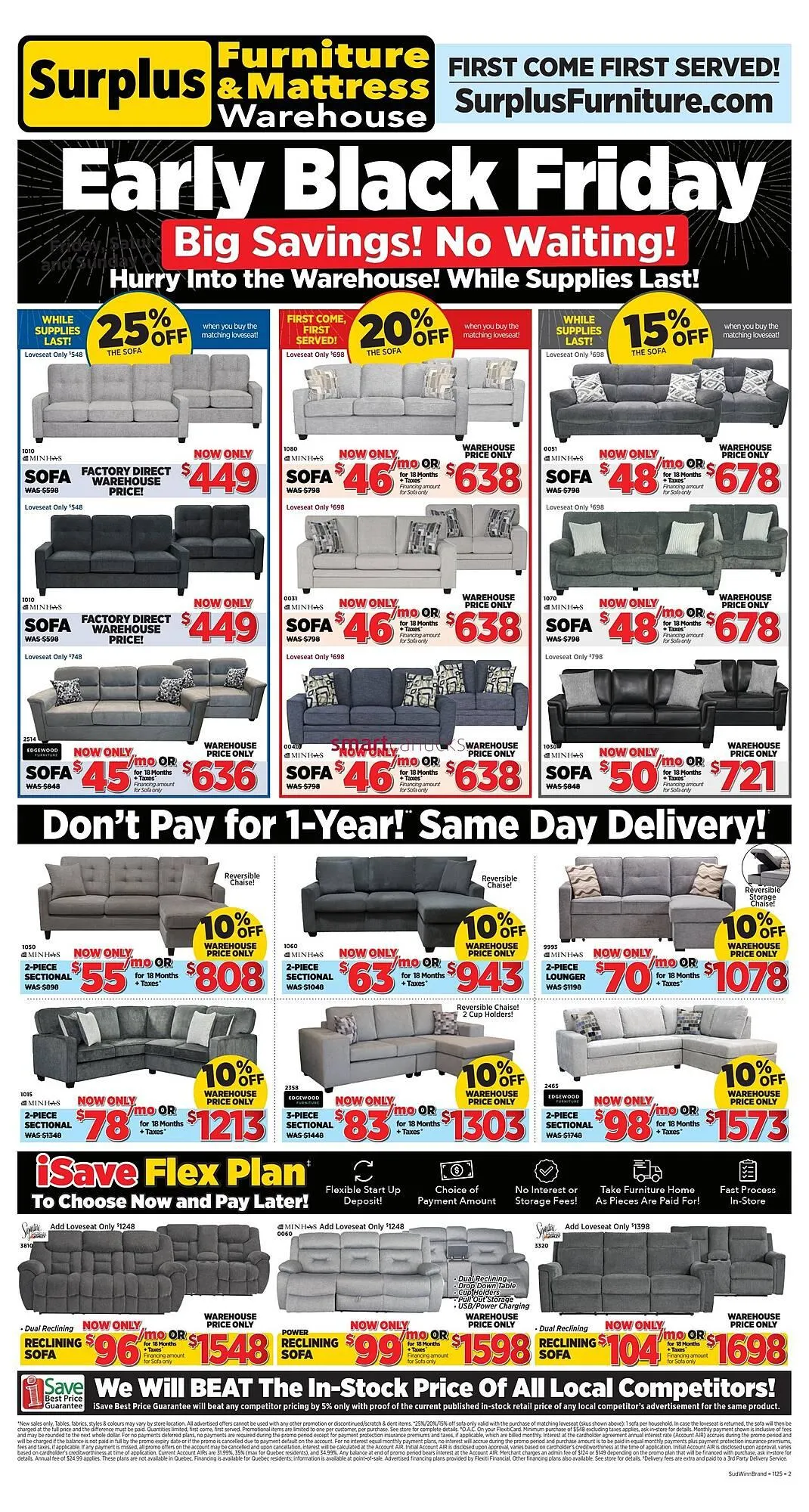 Surplus Furniture flyer from November 19 to November 25 2025 - flyer page 1