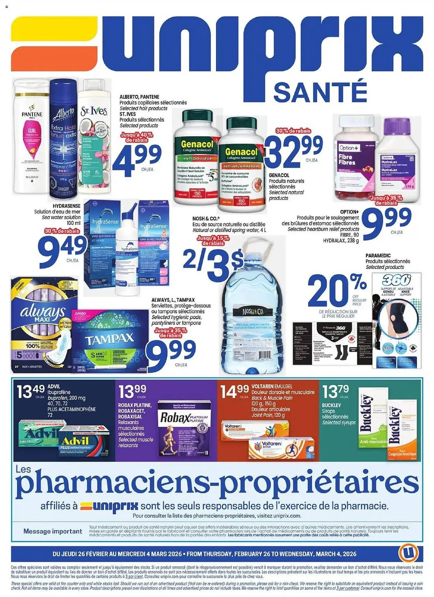 Uniprix flyer from February 26 to March 4 2026 - flyer page 4