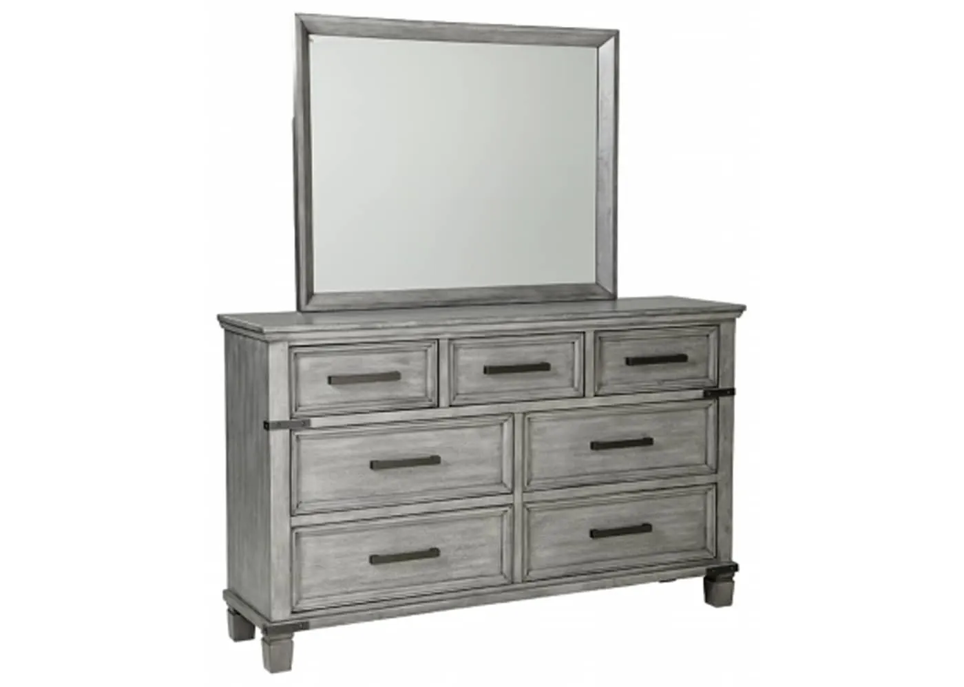 Russelyn Dresser and Mirror - Gray