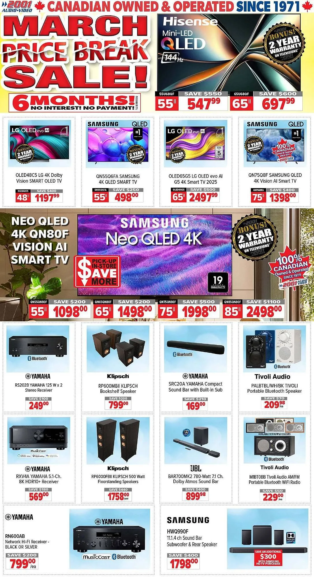 2001 Audio Video flyer from March 6 to March 19 2026 - flyer page 1