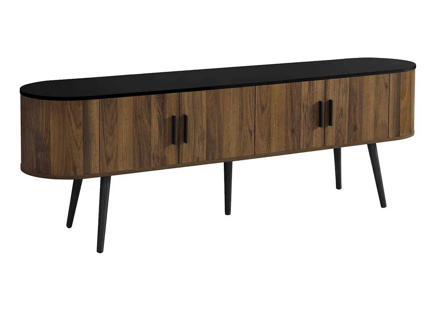 72" TV Stand - Black/Brown