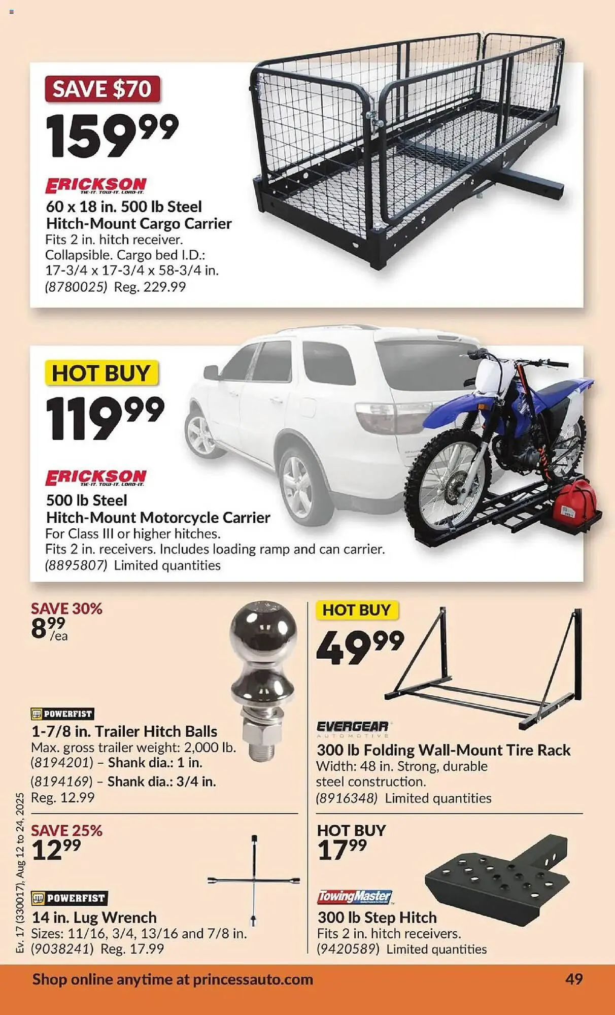 Princess Auto flyer from August 12 to August 25 2025 - flyer page 53