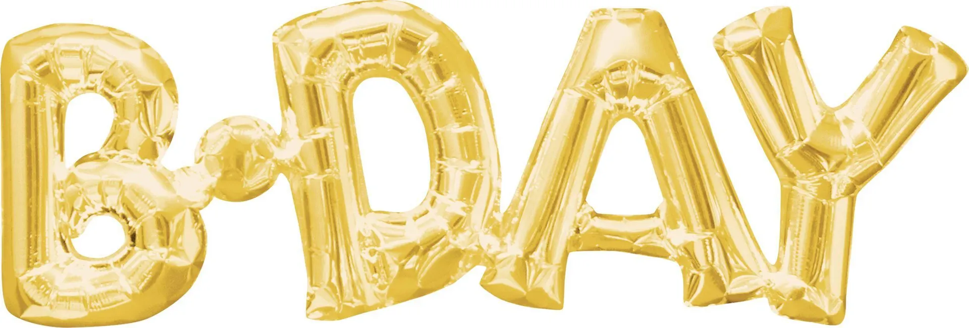 "B-Day" Letters Satin Foil Balloon, Assorted Colours, 26x9-in, Air-Filled for Birthday Party