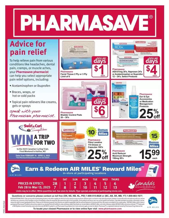 Pharmasave weekly flyer from February 28 to March 13 2025 - flyer page 1