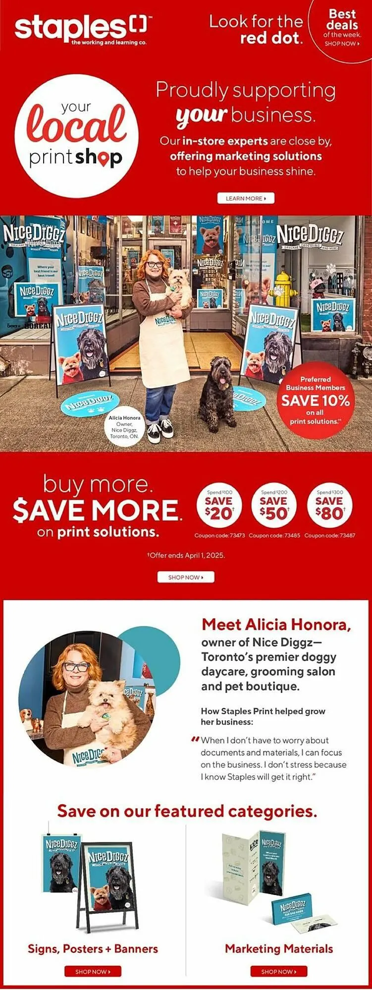Staples flyer from February 13 to February 20 2025 - flyer page 1