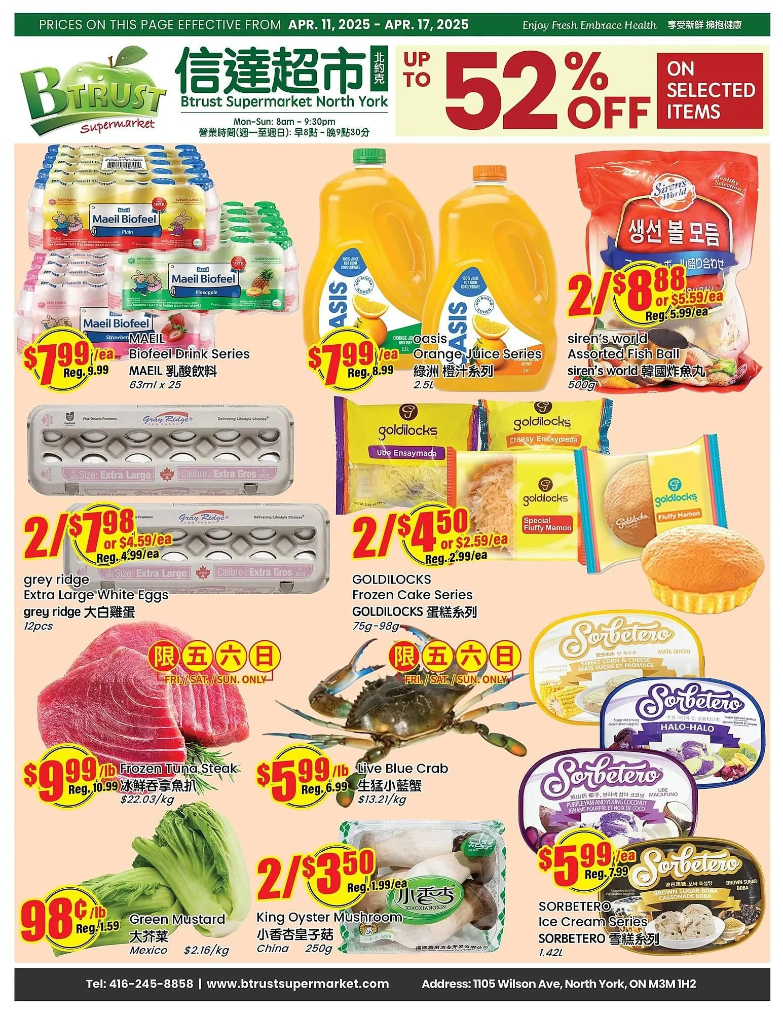 Btrust Supermarket flyer from April 11 to April 17 2025 - flyer page 1