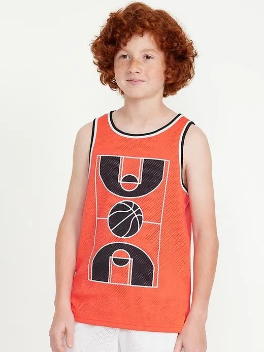 Graphic Mesh Performance Tank Top for Boys