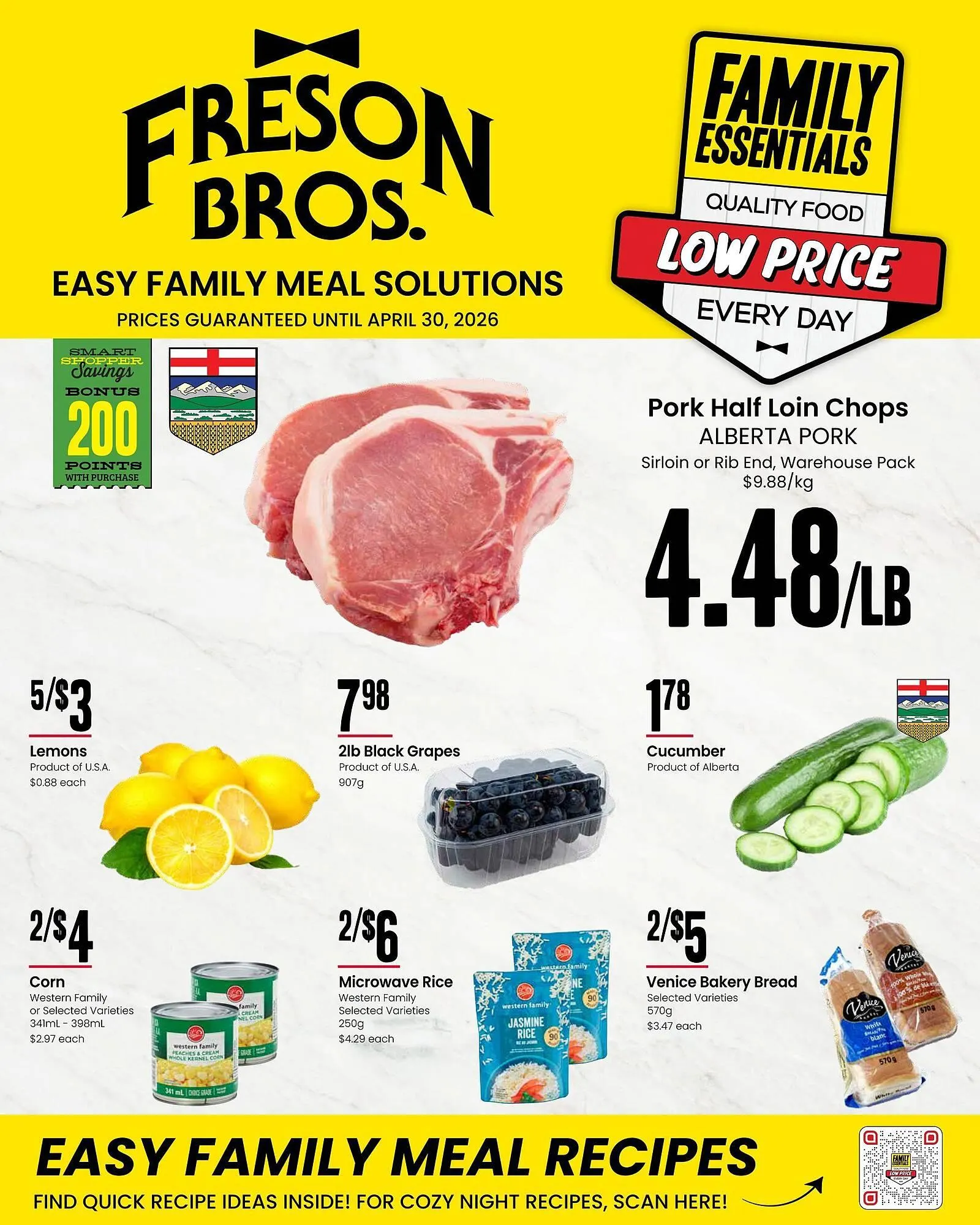 Freson Bros flyer from February 27 to April 30 2026 - flyer page 1